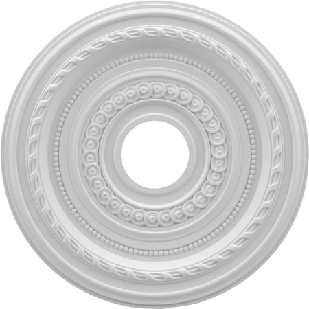 Ekena Millwork Cole Thermoformed PVC Ceiling Medallion (Fits Canopies up to 4 1/2"), 16"OD x 3 1/2"ID x 1"P CMP16CO